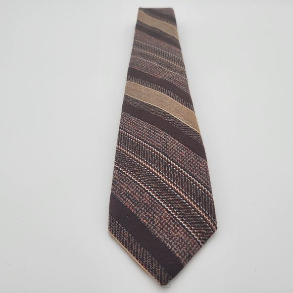 Vintage Wembley Wool Tie Brown OS - Picture 3 of 6